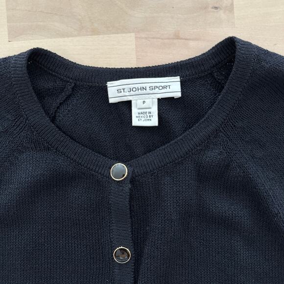 St John Sweater Womens P Santana Knit Button Front Cardigan Old Money Minimalist - Picture 5 of 9